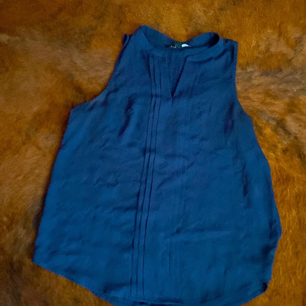 Size Small 41Hawthorn Business Casual Sleeveless Dark Blue Blouse
